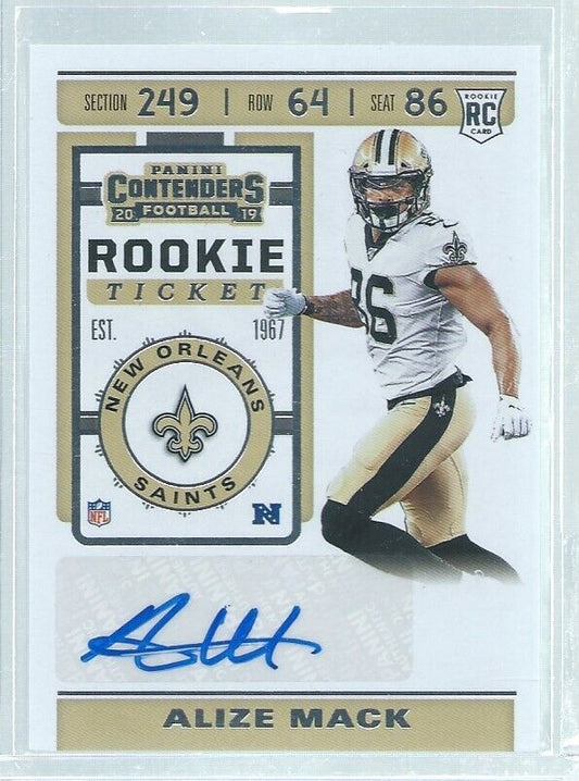 ALIZE MACK 2019 PANINI CONTENDERS ROOKIE TICKET AUTO RC #227