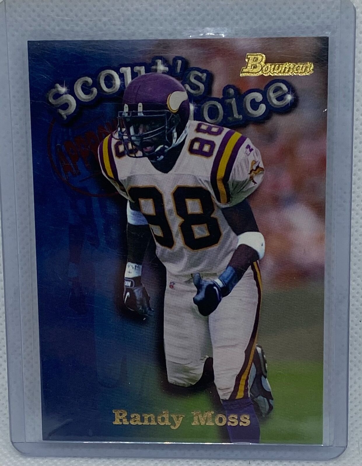 RANDY MOSS 1998 TOPPS BOWMAN SCOUT'S CHOICE ROOKIE RC #SC12