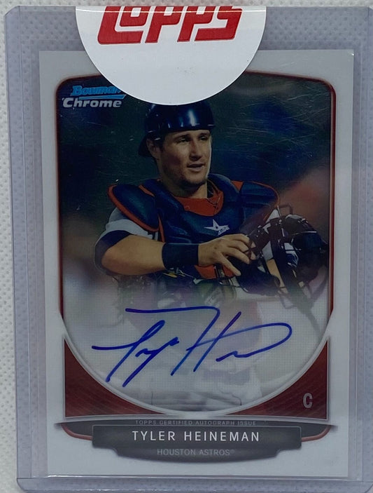 TYLER HEINEMAN 2013 TOPPS 1ST BOWMAN CHROME ON CARD AUTO #BCA-TH