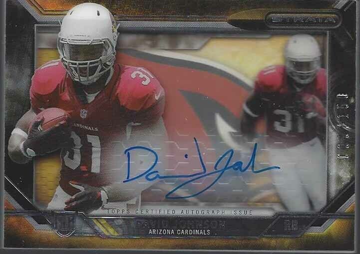 DAVID JOHNSON 2015 TOPPS STRATA SHADOWBOX SIGNATURE ON CARD ROOKIE AUTO RC /150