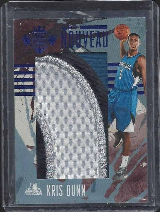 KRIS DUNN 2016-17 COURT KINGS ART NOUVEAU BLUE JUMBO 4 COLOR ROOKIE PATCH RC /25