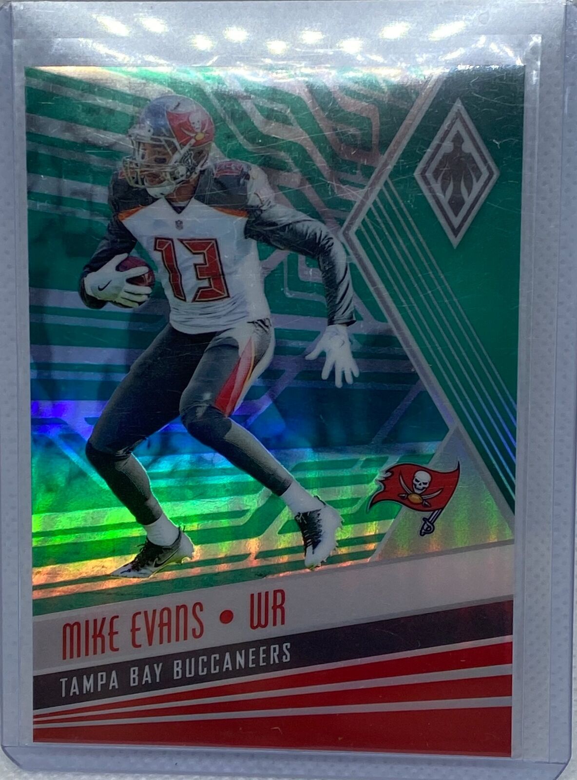 MIKE EVANS 2017 PANINI PHOENIX GREEN AQUA PRIZM #D 14/25
