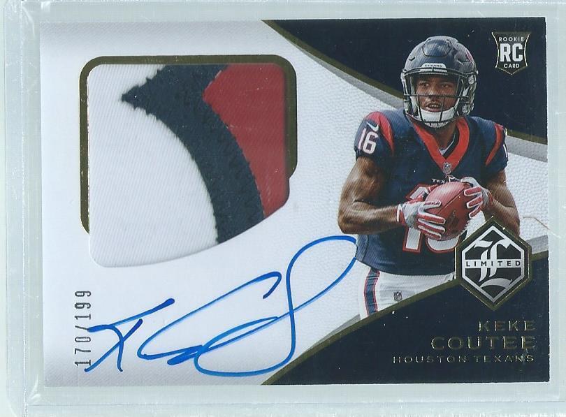 KEKE COUTEE 2018 PANINI LIMITED MULTI-COLOR PATCH ON-CARD AUTO RC #D /199