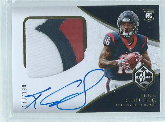 KEKE COUTEE 2018 PANINI LIMITED MULTI-COLOR PATCH ON-CARD AUTO RC #D /199