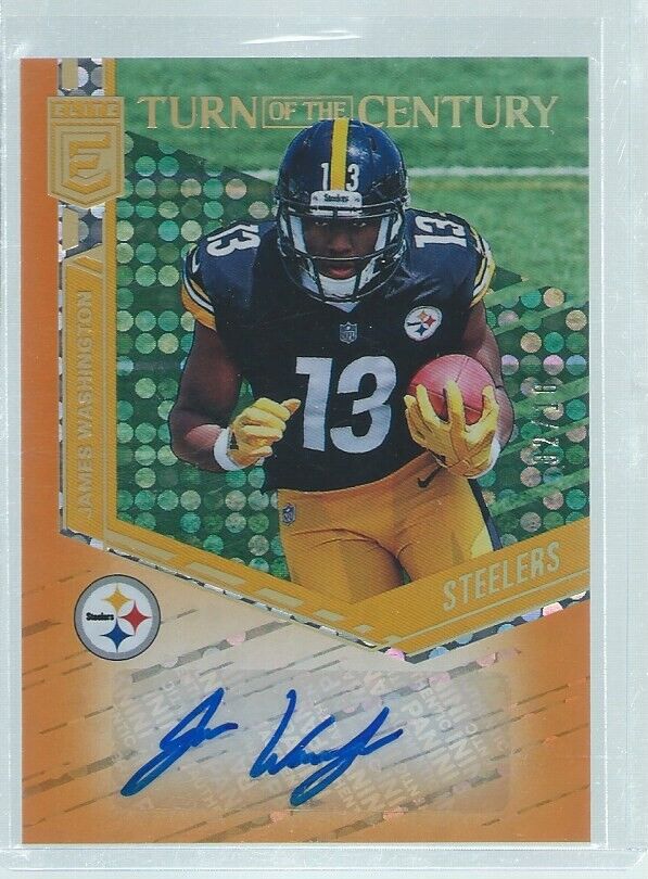 JAMES WASHINGTON 2018 DONRUSS ELITE TURN OF THE CENTURY ORANGE AUTO RC #D 2/10