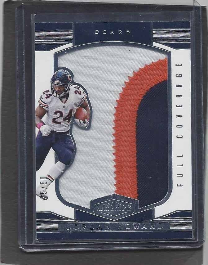 JORDAN HOWARD 2016 PLATES & PATCHES FULL COVERAGE JUMBO 3 COLOR PATCH RC #D /50