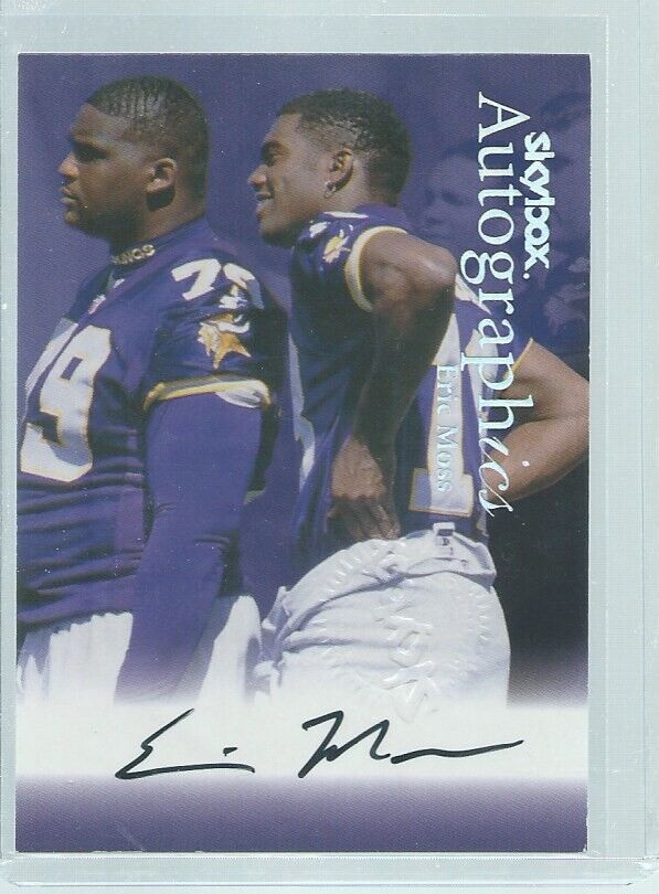 ERIC MOSS 1999 FLEER SKYBOX AUTOGRAPHICS ON-CARD AUTO