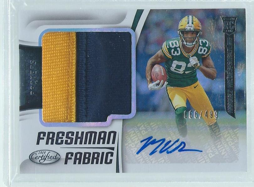 MARQUEZ VALDES-SCANTLING 2018 CERTIFIED FABRIC 2 COLOR PATCH AUTO RC #D /499