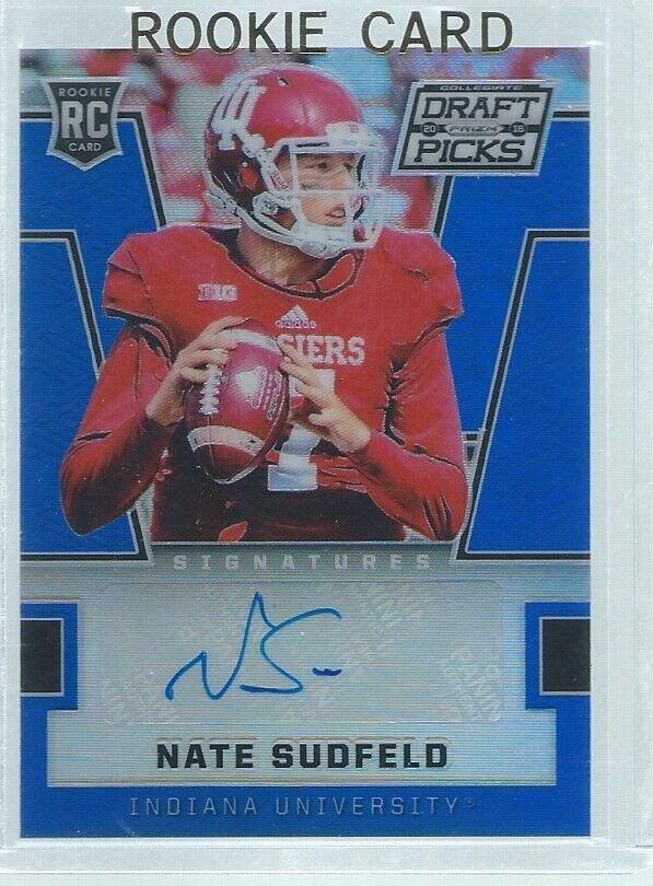 NATE SUDFELD 2016 PANINI COLLEGIATE DRAFT PICKS PRIZM BLUE AUTO RC #267