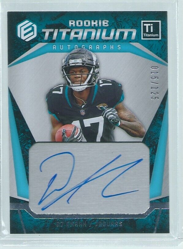 DJ CHARK 2018 PANINI ELEMENTS ROOKIE TITANIUM BLUE ON CARD AUTO RC #D 15/125