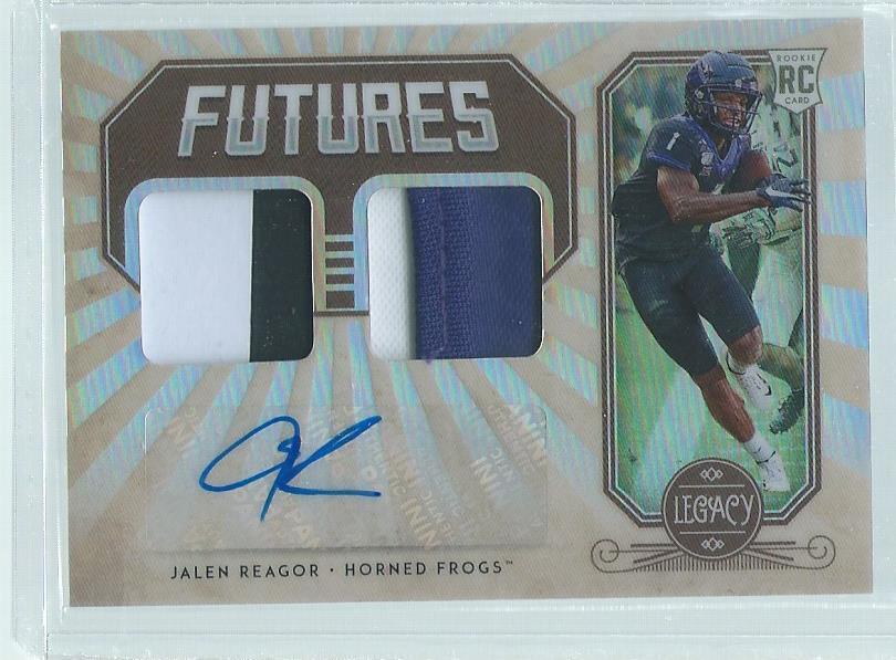 JASLEN REAGOR 2020 PANINI LEGACY FUTURES DUAL 2-COLOR PATCH AUTO RC #D 33/199