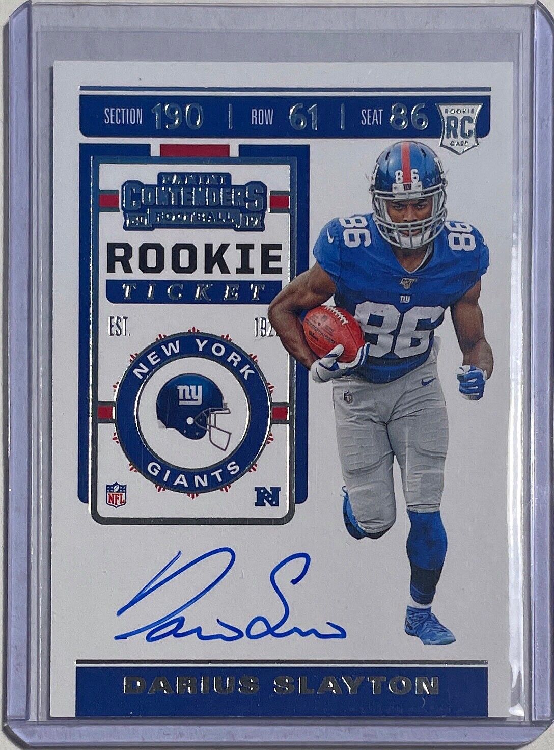 DARIUS SLAYTON 2019 PANINI CONTENDERS ROOKIE TICKET ON CARD AUTO ROOKIE RC #140