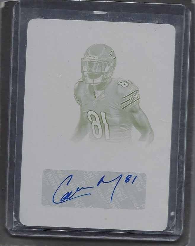 CAMERON MEREDITH 2015 NATIONAL TREASURES PRINTING PLATE ROOKIE AUTO RC #D 1/1