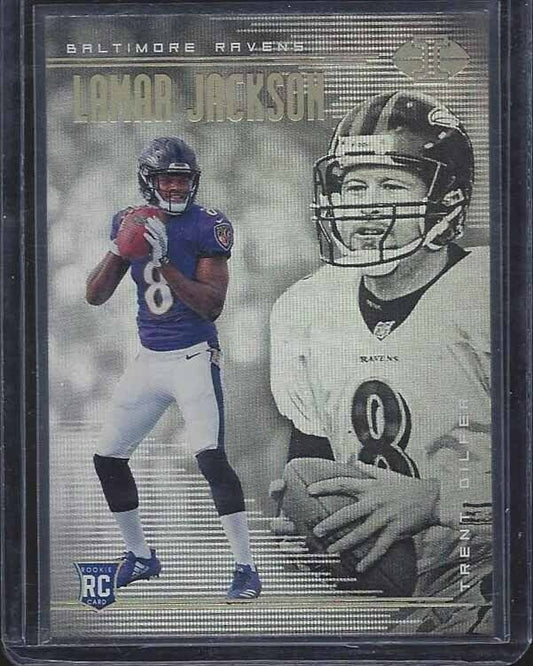LAMAR JACKSON 2018 PANINI ILLUSIONS TRUE ROOKIE RC #25
