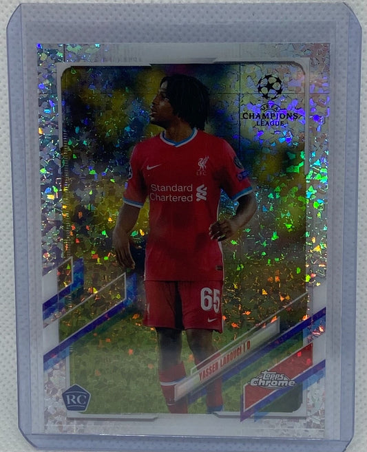 YASSER LAROUCI 2020-21 TOPPS CHROME CHAMPIONS SPECKLE DIAMOND REFRACTOR RC #91