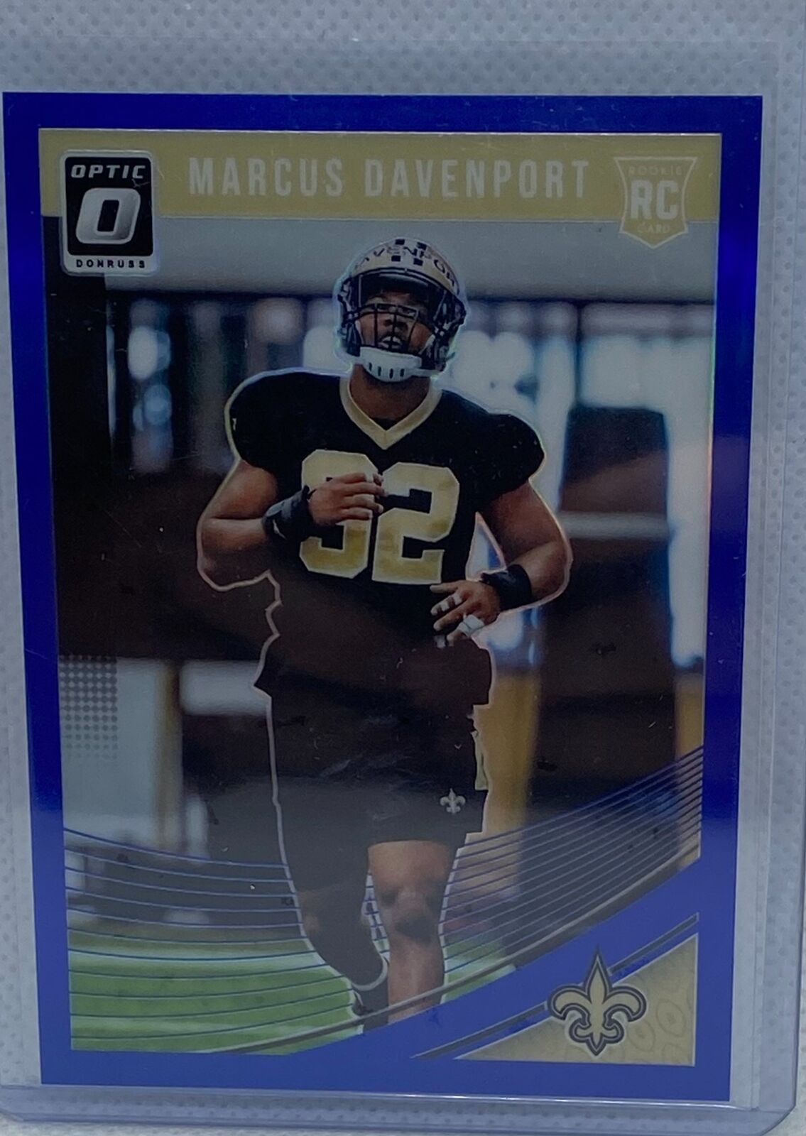 MARCUS DAVENPORT 2018 PANINI DONRUSS OPTIC BLUE HOLO PRIZM RC #D 140/149