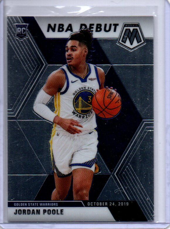 JORDAN POOLE 2019-20 PANINI MOSAIC NBA DEBUT TRUE ROOKIE RC #261