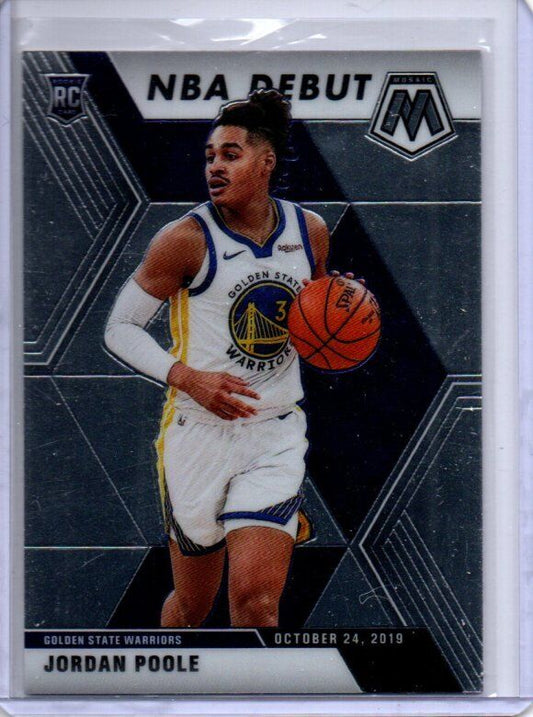 JORDAN POOLE 2019-20 PANINI MOSAIC NBA DEBUT TRUE ROOKIE RC #261