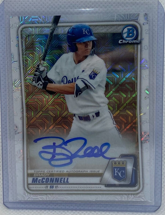 BRADY MCCONNELL 2020 TOPPS BOWMAN CHROME MOJO MEGA BOX REFRACTOR ON CARD AUTO