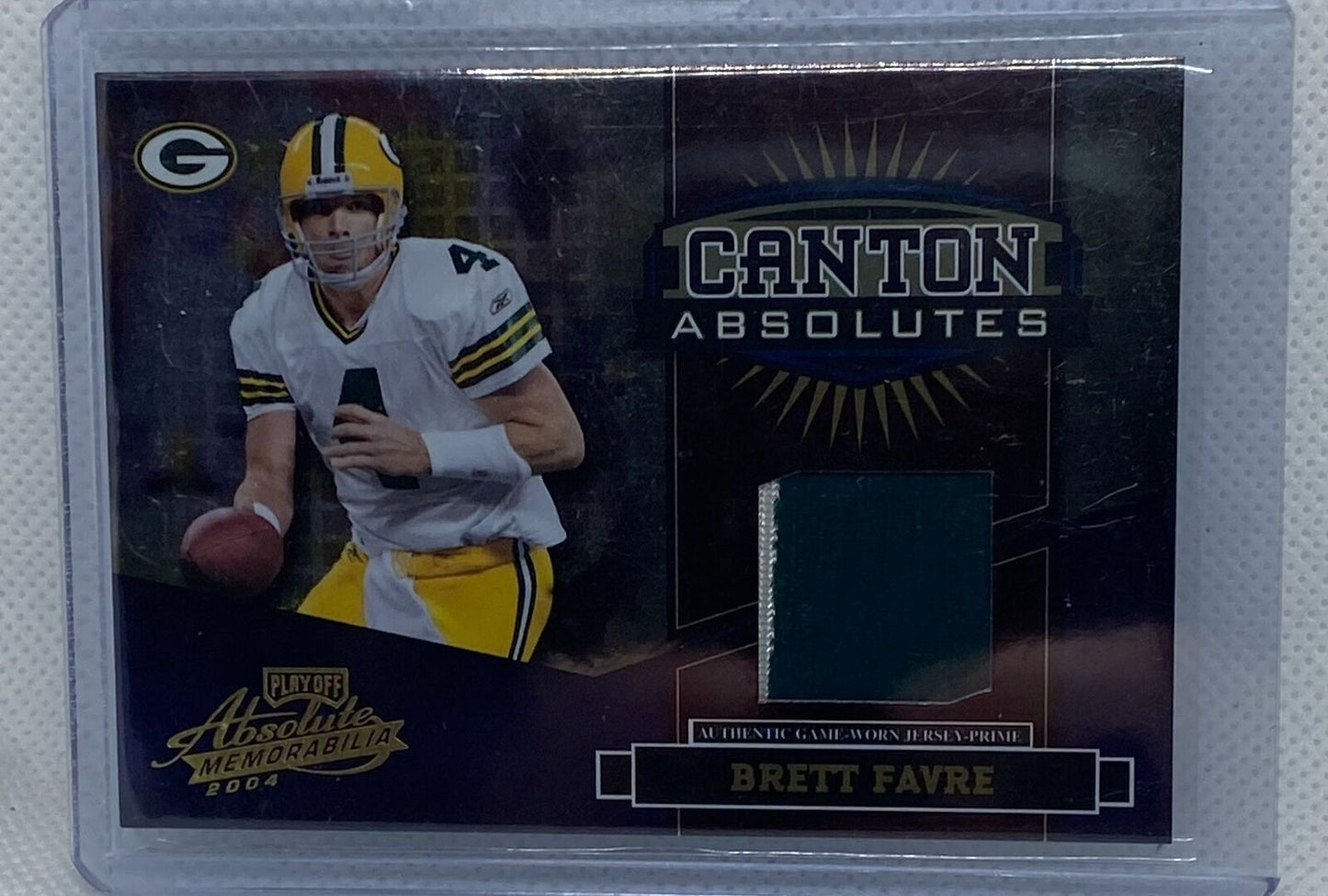 BRETT FAVRE 2004 ABSOLUTE DONRUSS PLAYOFF CANTON ABSOLUTES PATCH #CA-2