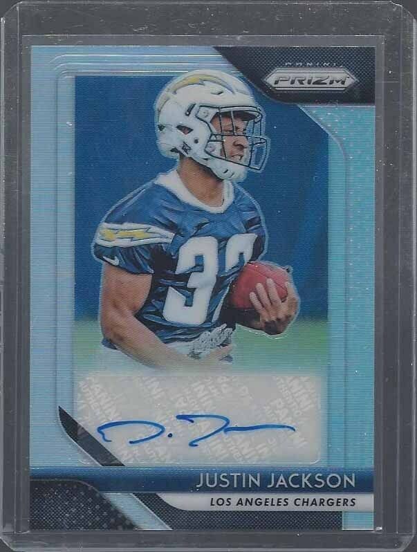 JUSTIN JACKSON 2018 PANINI PRIZM SILVER PRIZM LOS ANGELES CHARGERS AUTO RC