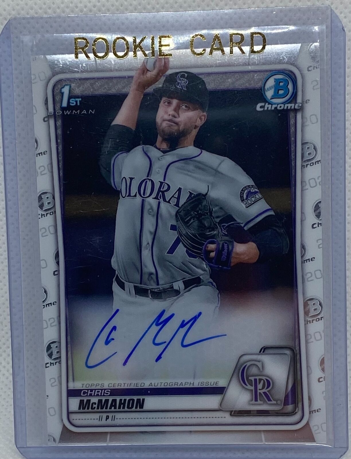 CHRIS MCMAHON 2020 TOPPS 1ST BOWMAN CHROME PROSPECTS ON CARD AUTO #CDA-CMM