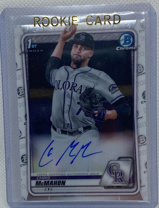 CHRIS MCMAHON 2020 TOPPS 1ST BOWMAN CHROME PROSPECTS ON CARD AUTO #CDA-CMM