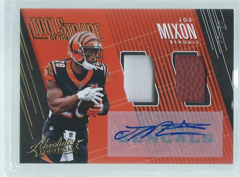 JOE MIXON 2018 PANINI ABSOLUTE TOOLS OF THE TRADE DUAL PATCH AUTO #D 37/60