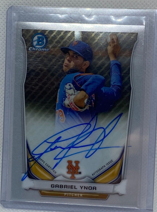 GABRIEL YNOA 2014 TOPPS BOWMAN CHROME ON CARD AUTO #BCAP-GY