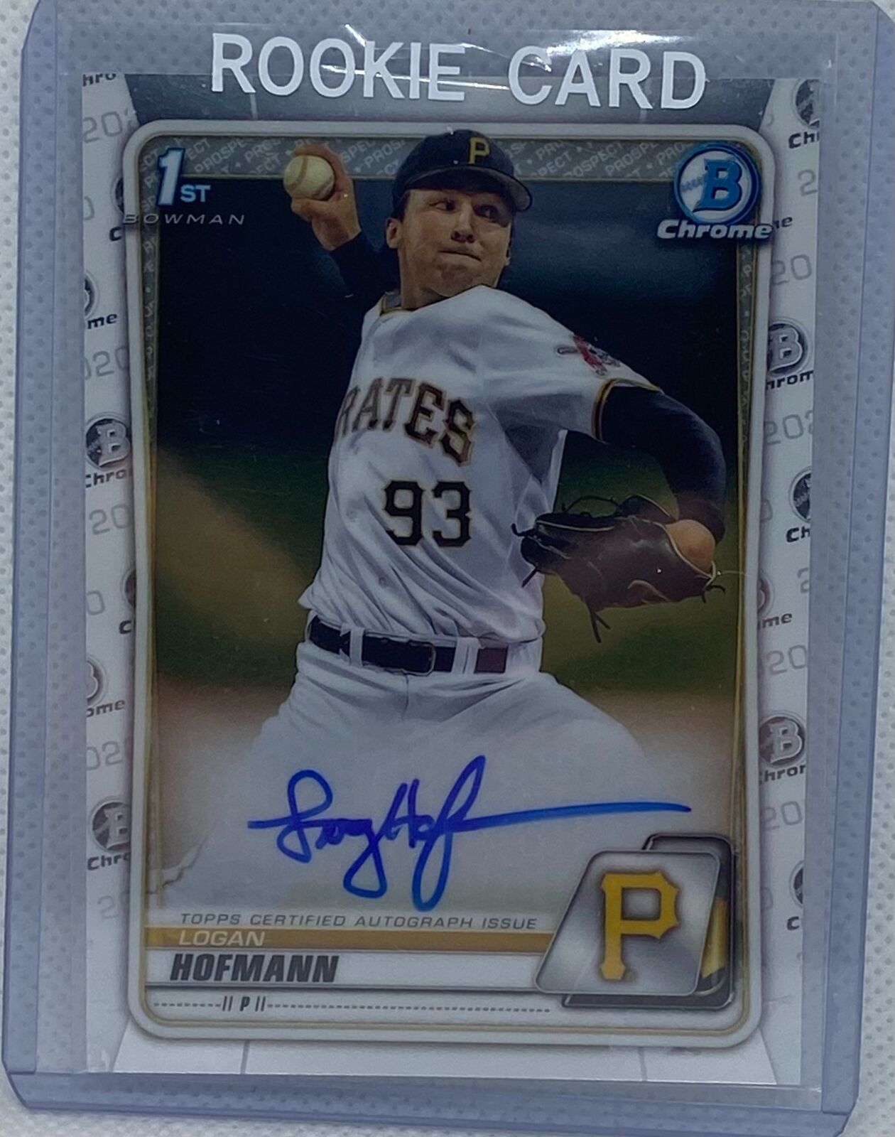 LOGAN HOFMANN 2020 TOPPS 1ST BOWMAN CHROME PROSPECTS ON CARD AUTO #CDA-LH
