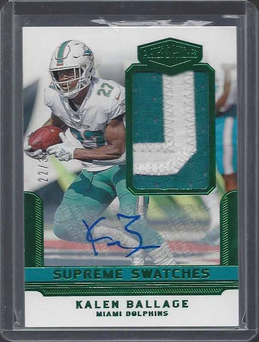 KALEN BALLAGE 2018 PLATES & PATCHES SUPREME GREEN RPA PATCH AUTO RC #D 22/35
