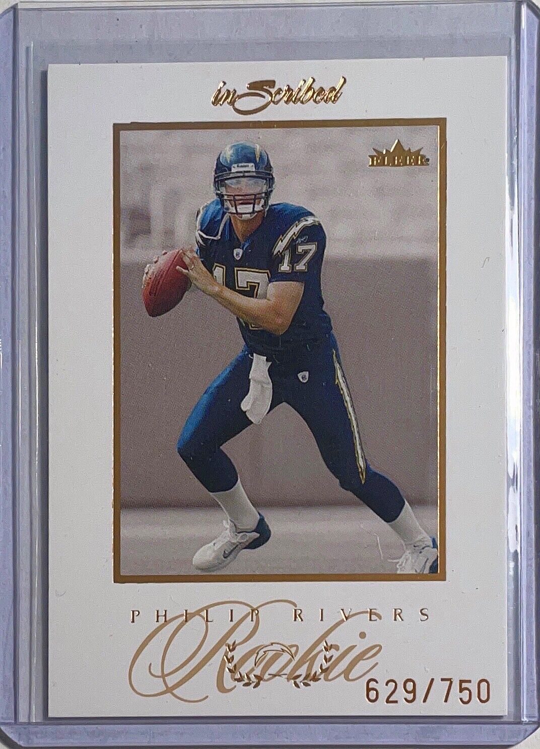 PHILIP RIVERS 2004 SKYBOX FLEER INSCRIBED ROOKIE RC #D 629/750