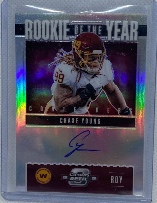 CHASE YOUNG 2020 PANINI CONTENDERS OPTIC ROOKIE OF THE YEAR AUTO RC #D 97/99