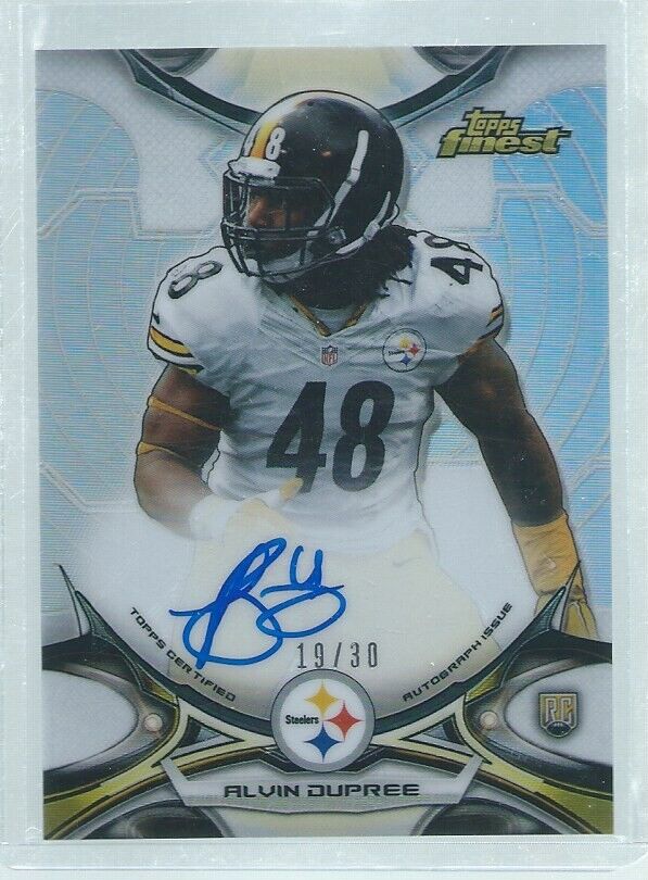 ALVIN DUPREE 2015 TOPPS FINEST REFRACTOR VARIATION ON-CARD AUTO RC #D 19/30