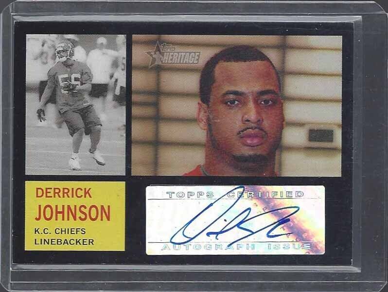 DERRICK JOHNSON 2005 TOPPS HERITAGE REAL ONE ROOKIE AUTO RC