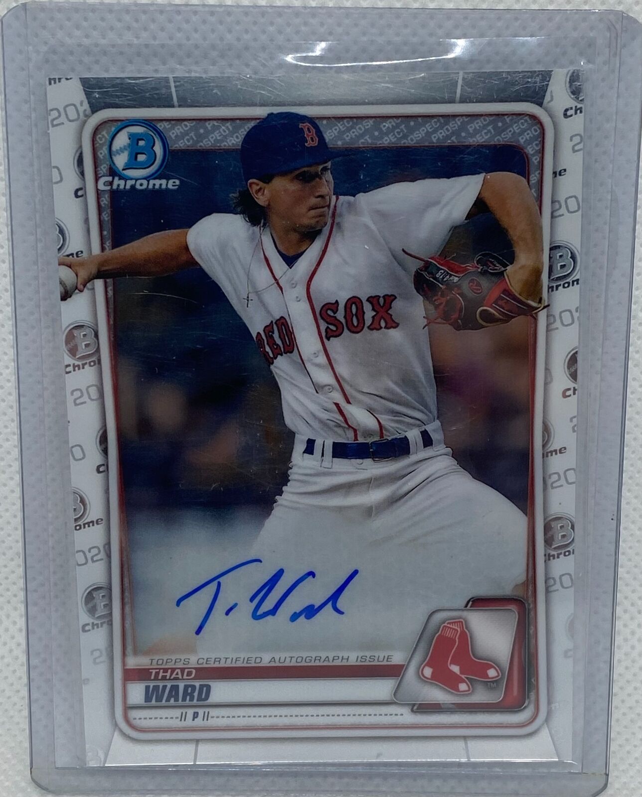 THAD WARD 2020 TOPPS BOWMAN CHROME ON CARD AUTO #CPA-TW