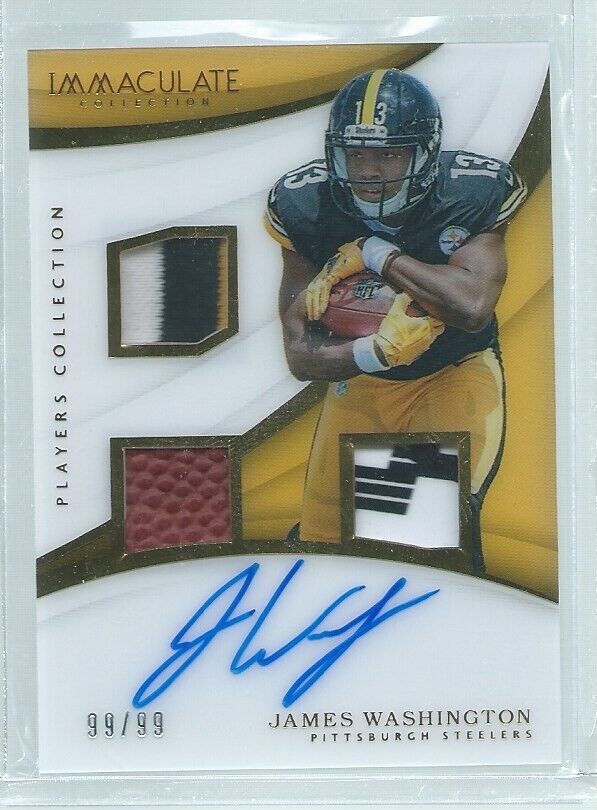 JAMES WASINGTON 2018 IMMACULATE  TRIPLE COLOR PATCH ON-CARD AUTO RC #D 99/99