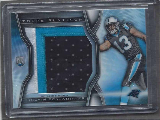KELVIN BENJAMIN 2014 TOPPS PLATINUM REFRACTOR JUMBO 3 COLOR ROOKIE PATCH RC /68