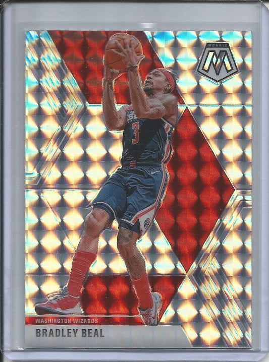 BRADLEY BEAL 2019-20 PANINI MOSAIC SILVER WAVE PRIZM WIZARDS #132