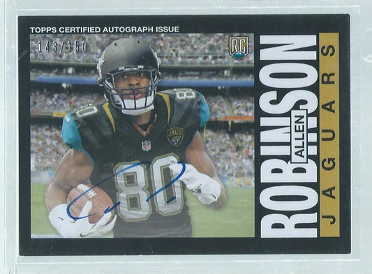 ALLEN ROBINSON 2014 TOPPS 1986 STYLE ON CARD ROOKIE AUTO RC #D 143/150