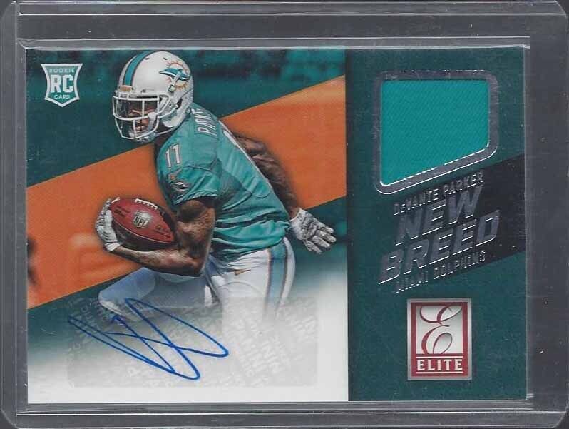 DEVANTE PARKER 2015 ELITE NEW BREED ROOKIE JERSEY AUTO RC