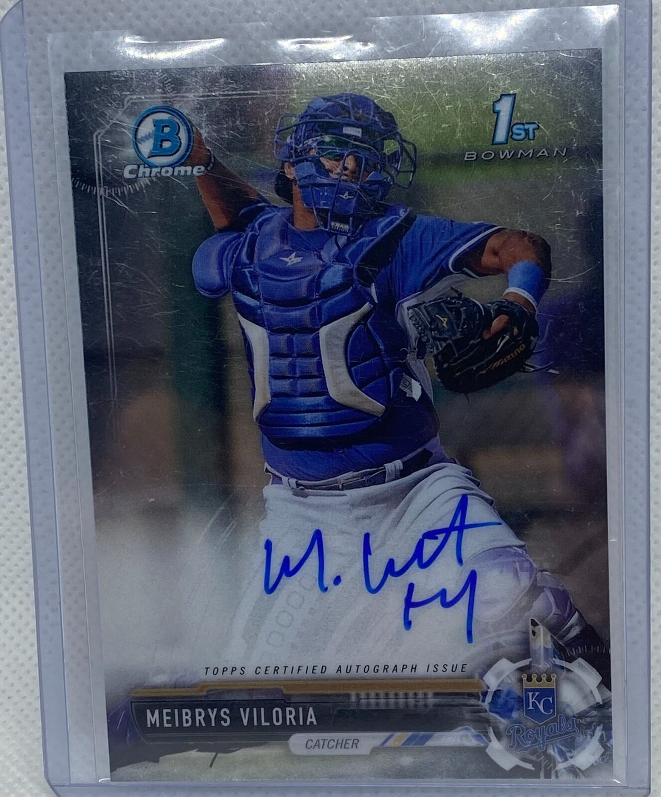 MEIBRYS VILORIA 2017 TOPPS 1ST BOWMAN CHROME PROSPECTS ON CARD AUTO #CPA-MV