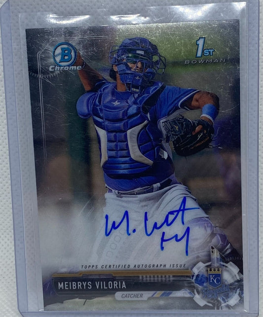 MEIBRYS VILORIA 2017 TOPPS 1ST BOWMAN CHROME PROSPECTS ON CARD AUTO #CPA-MV