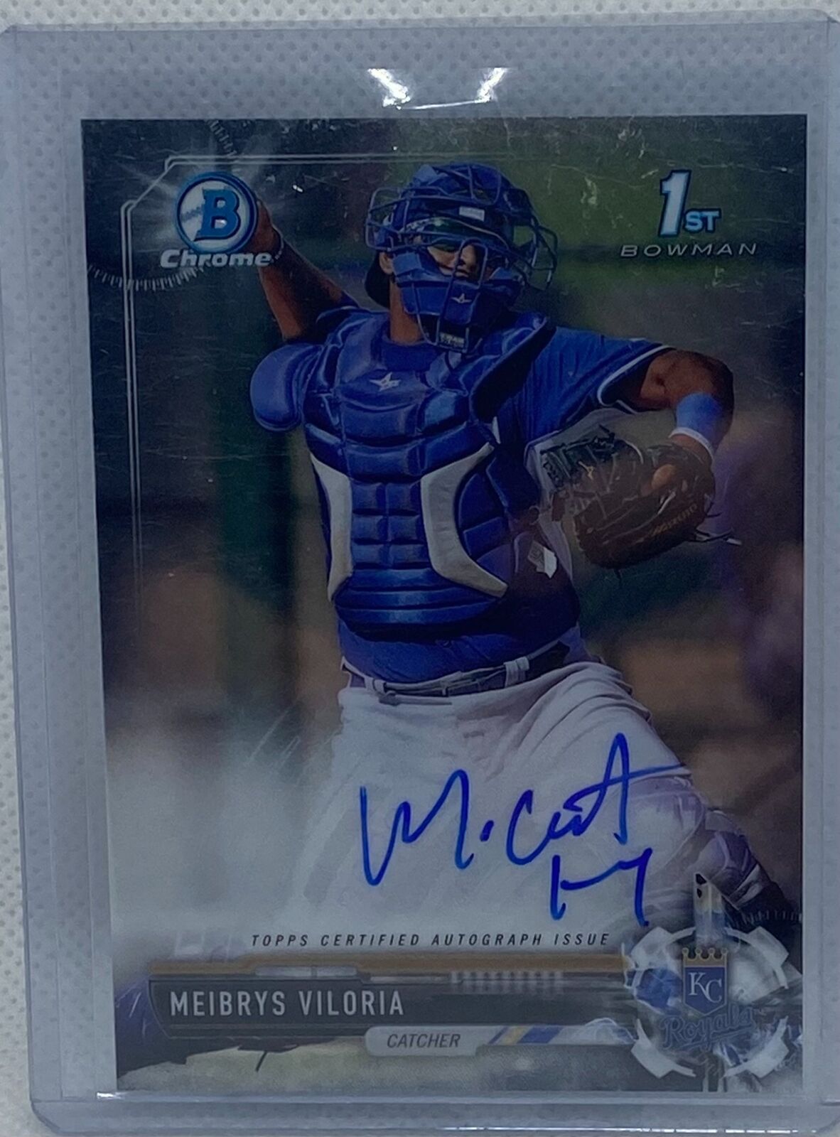 MEIBRYS VILORIA 2017 TOPPS 1ST BOWMAN CHROME PROSPECTS ON CARD AUTO #CPA-MV