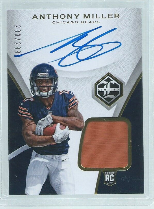 ANTHONY MILLER 2018 PANINI LIMITED RPA PATCH ON CARD AUTO RC #D 283/299