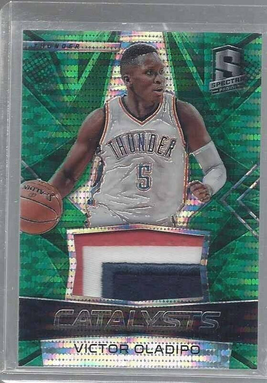 VICTOR OLADIPO 2016-17 SPECTRA GREEN PULSAR PRIZMS CATALYSTS 3 COLOR PATCH #D /5