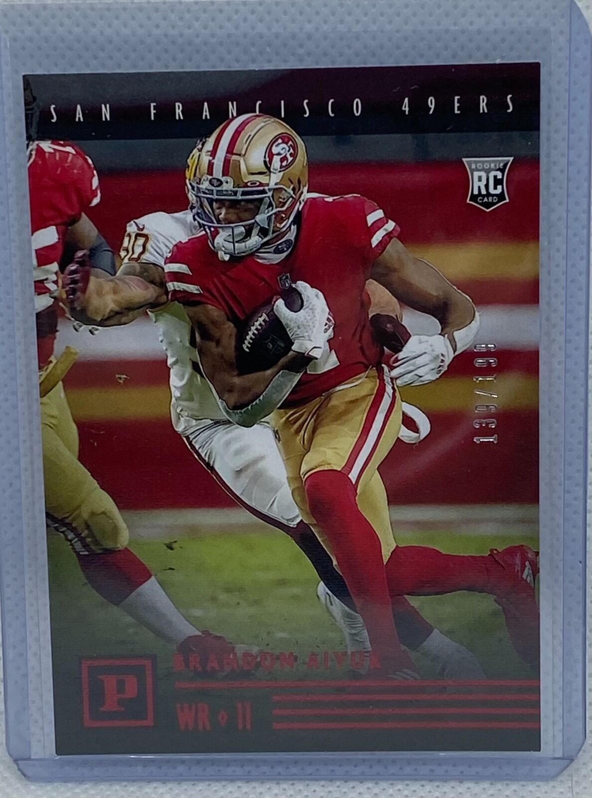 BRANDON AIYUK 2020 PANINI CHRONICLES PANINI RED RC #D 139/199