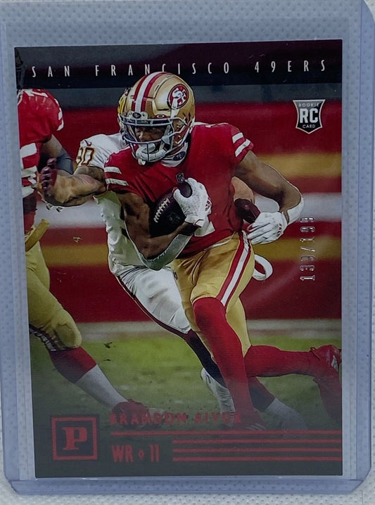 BRANDON AIYUK 2020 PANINI CHRONICLES PANINI RED RC #D 139/199