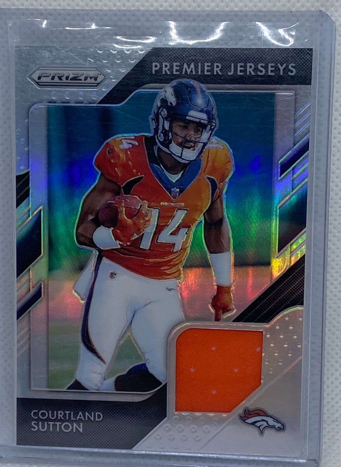 COURTLAND SUTTON 2018 PANINI PRIZM PREMIER JERSEY SILVER PRIZM RC #15