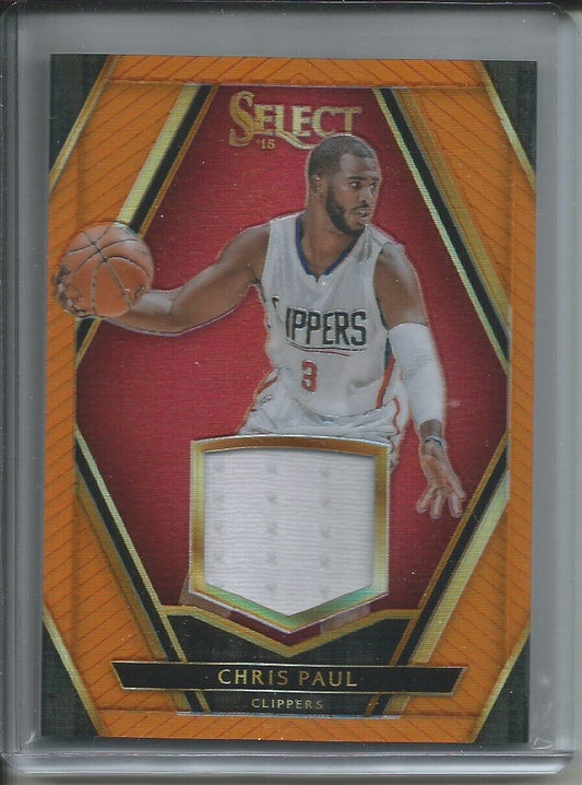 CHRIS PAUL 2015-16 Panini Select Orange prizm jersey #d /49